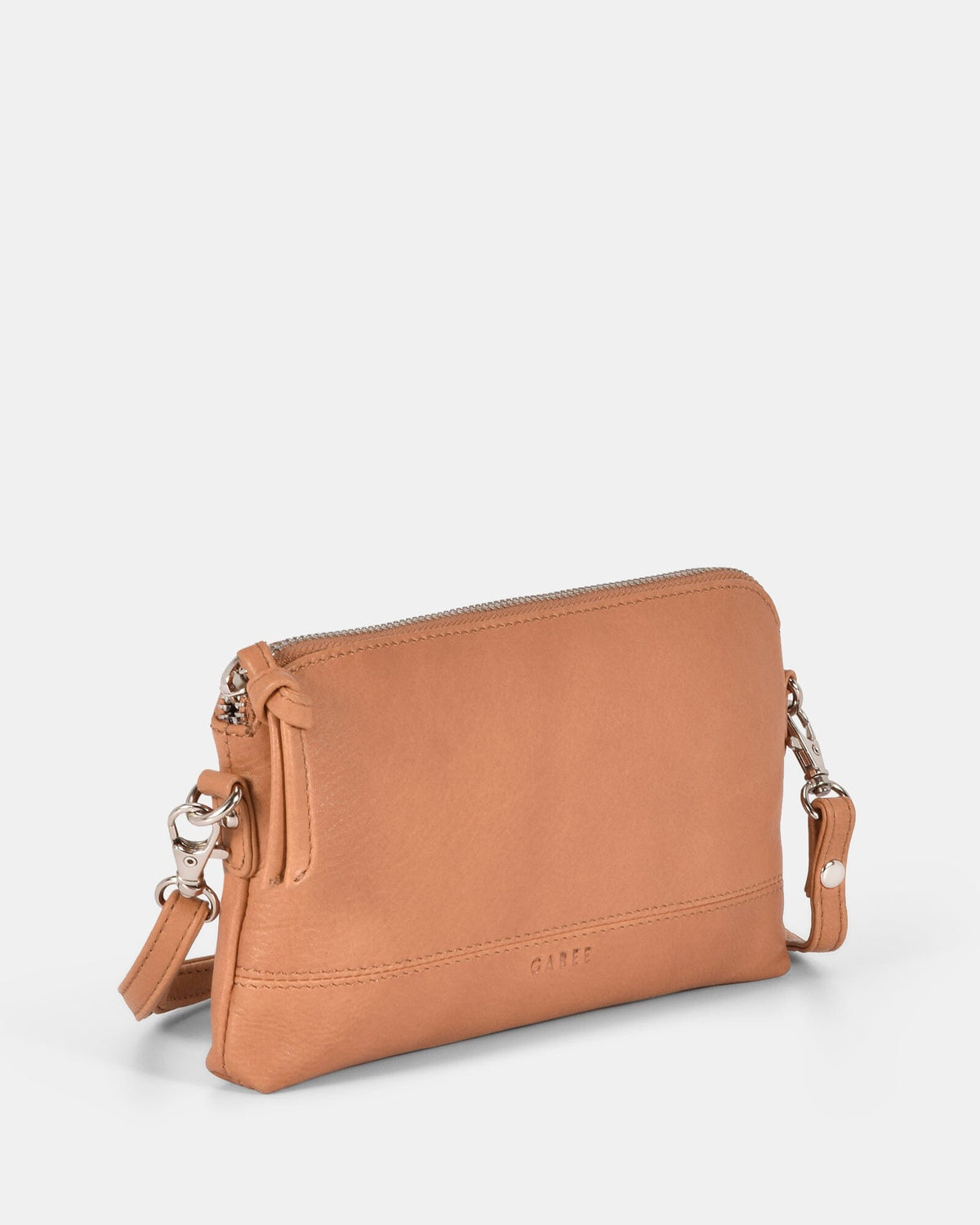 Kara Leather Crossbody Purse 2 in 1 - Camel