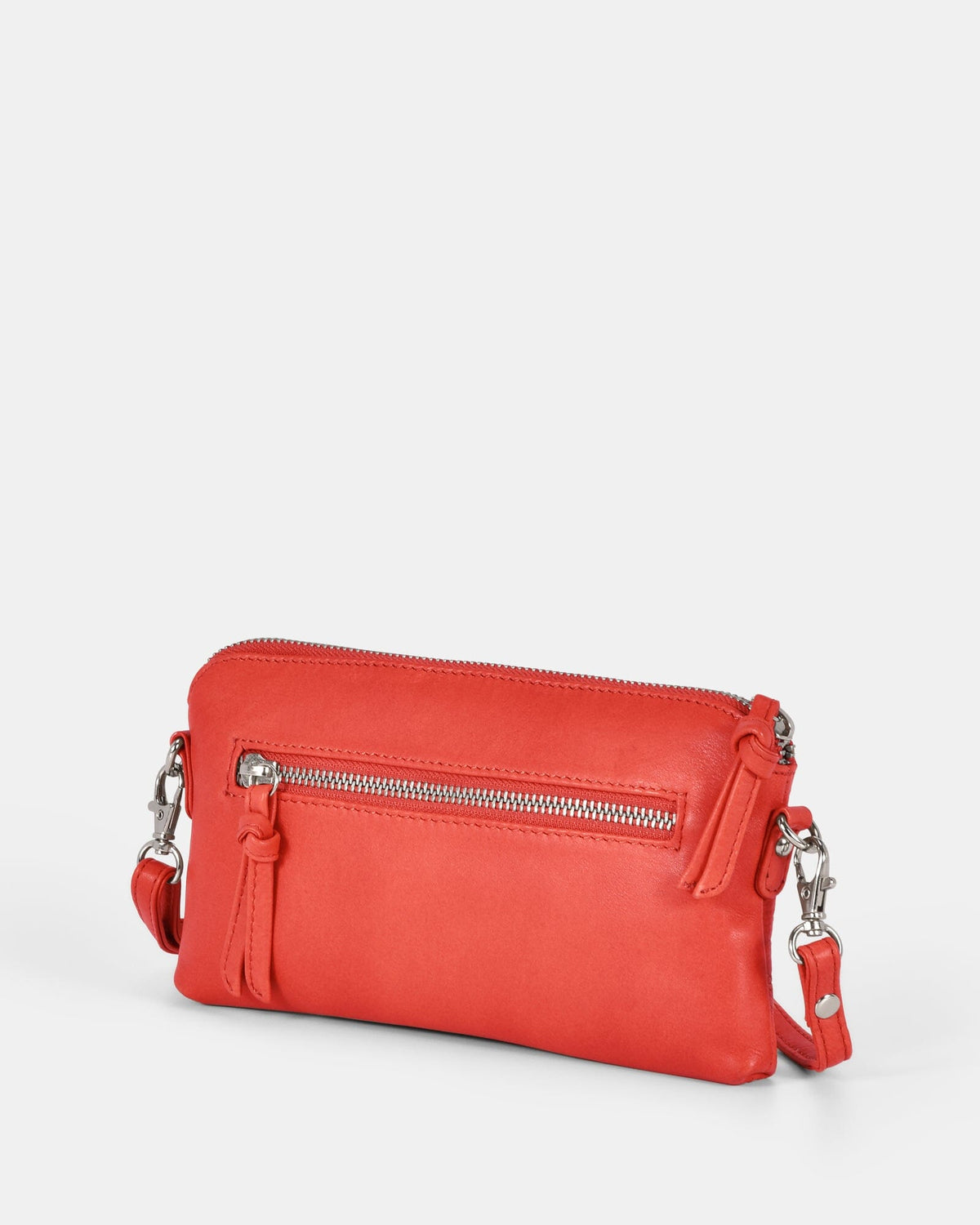 Kara Leather Crossbody Purse 2 in 1 - Coral