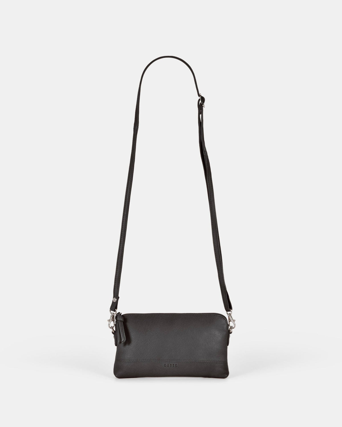 Kara Leather Crossbody Purse 2 in 1 - Grey GABEE 