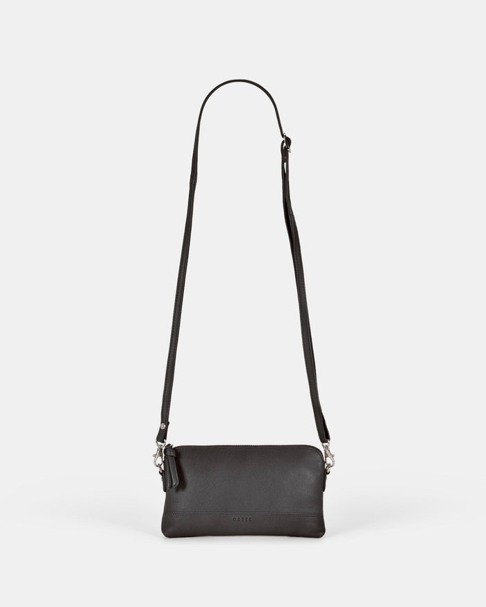 Kara Leather Crossbody Purse 2 in 1 - Grey