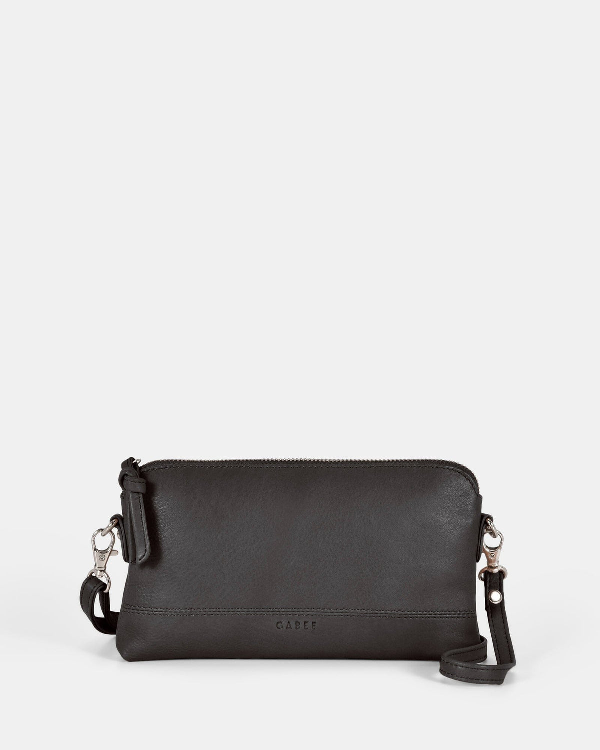 Kara Leather Crossbody Purse 2 in 1 - Grey GABEE 