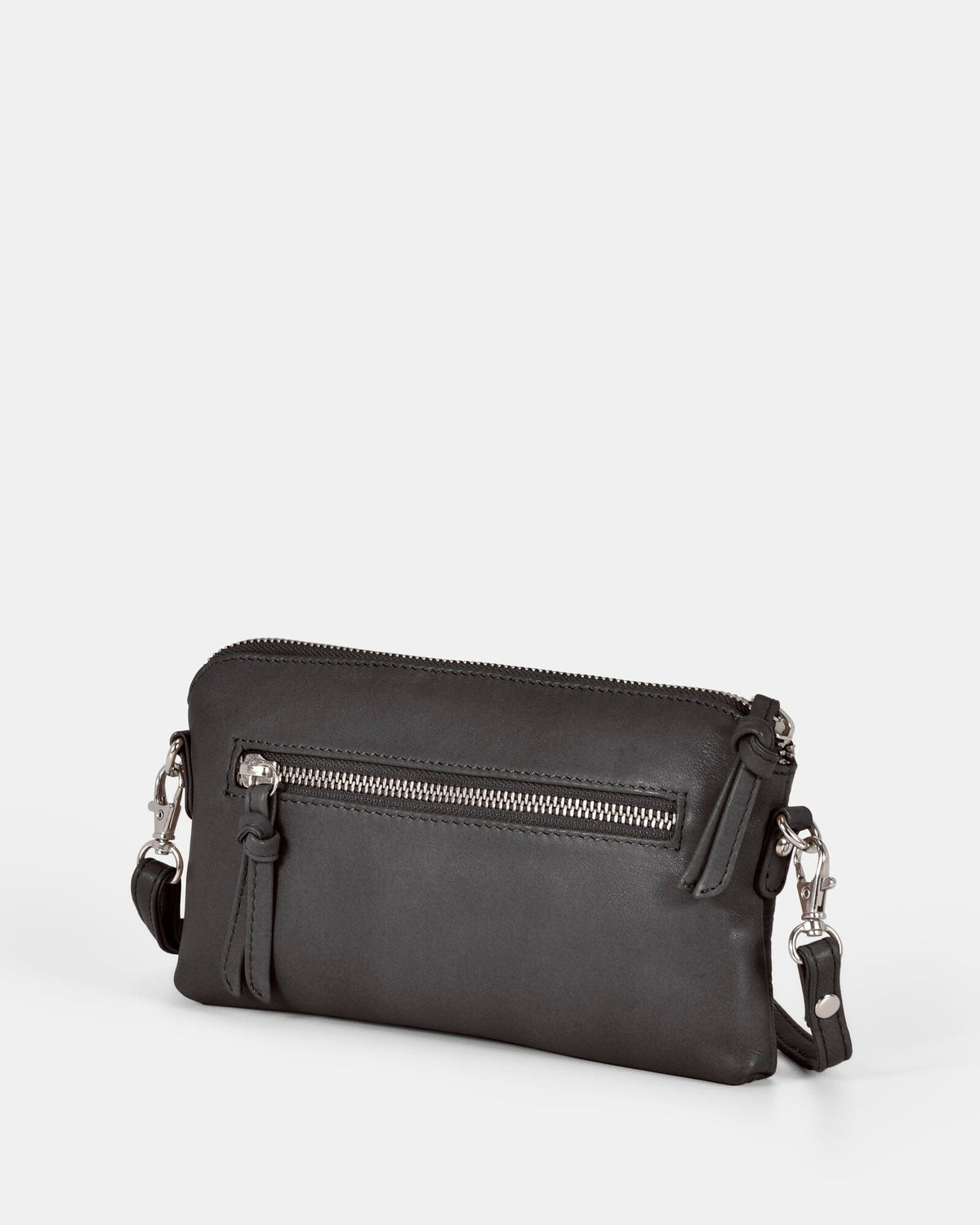 Kara Leather Crossbody Purse 2 in 1 - Grey GABEE 