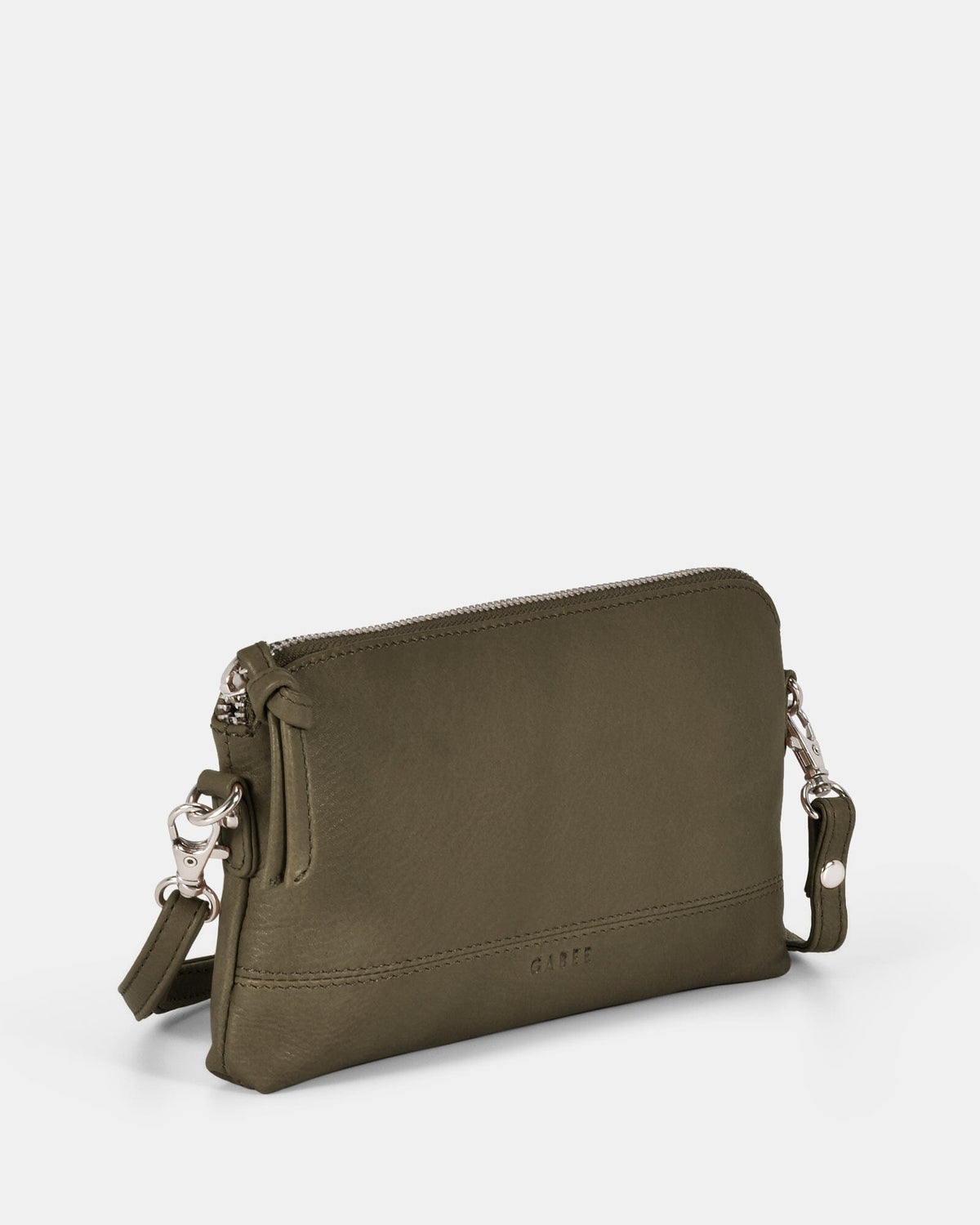 Kara Leather Crossbody Purse 2 in 1 - Olive
