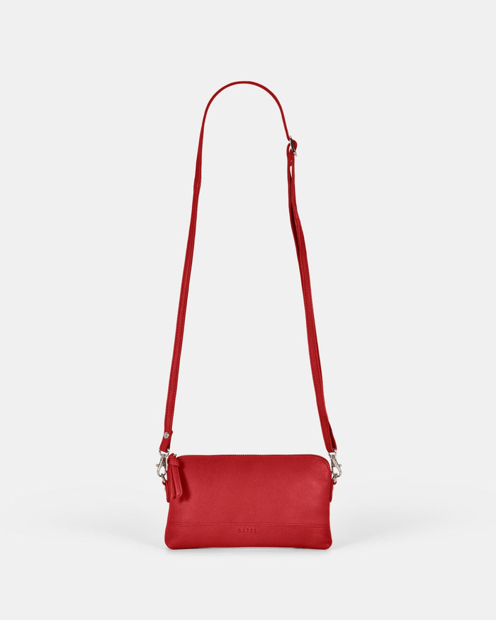 Kara Leather Crossbody Purse 2 in 1 - Red