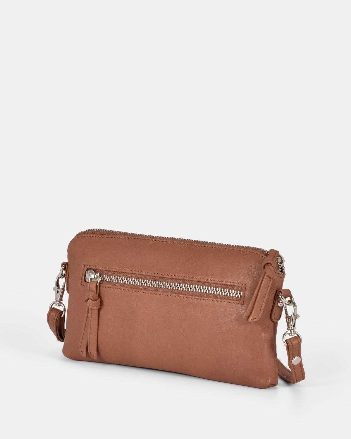 Kara Leather Crossbody Purse 2 in 1 - Taupe