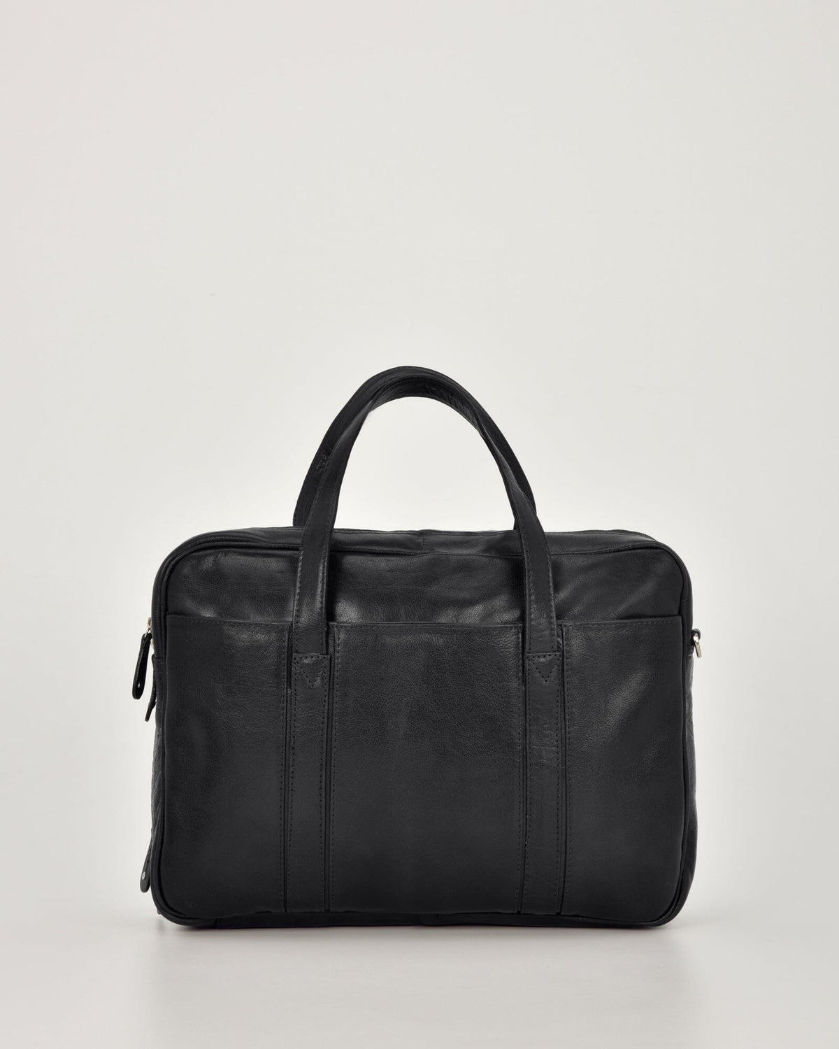 Kemp Leather Laptop Briefcase - Black