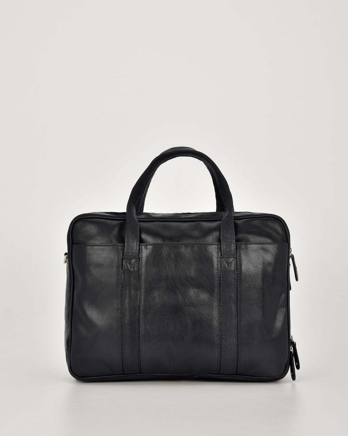 Kemp Leather Laptop Briefcase - Black