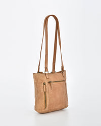 Keppel Rugged Leather Convertible Backpack-shoulder bag - 2 in 1
