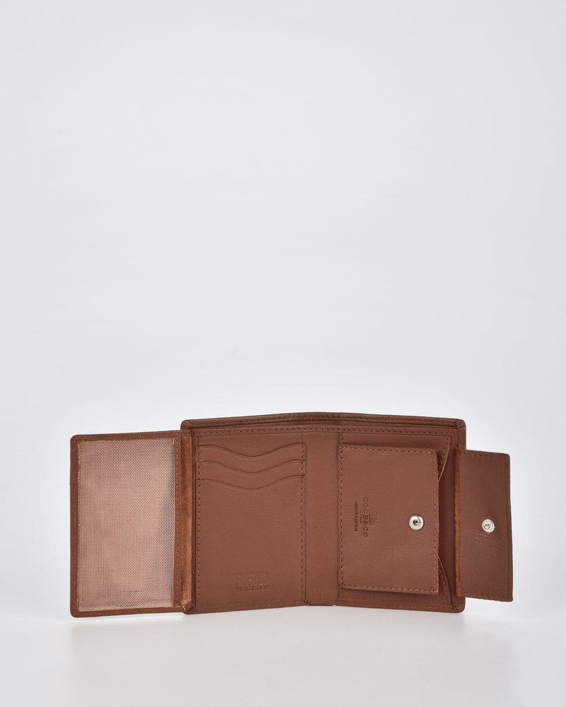 Kol Leather Fold Out with Coin Pouch RFID Wallet