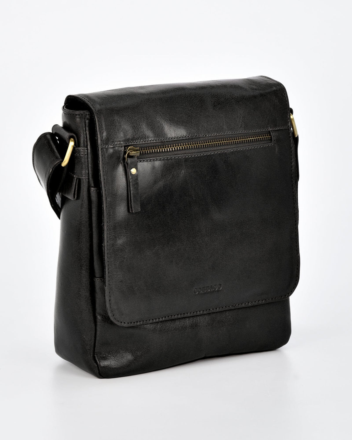 Kooyong JR. RIFD Leather Satchel - Black