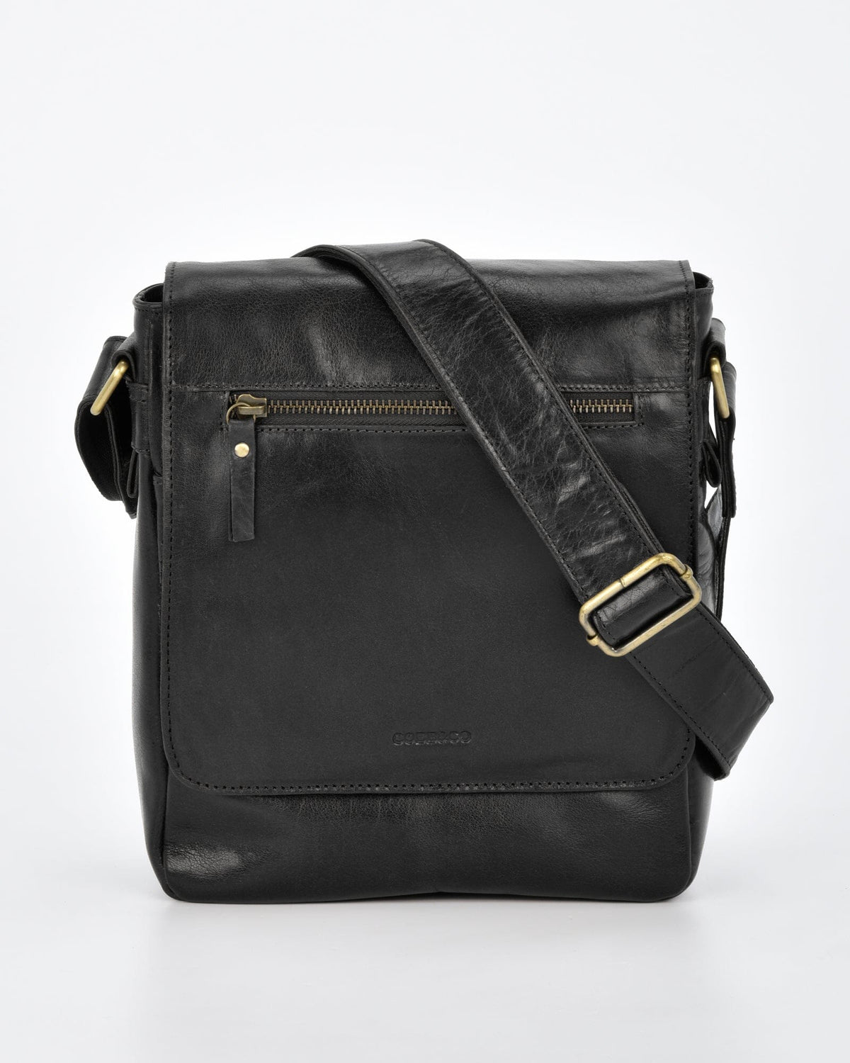Kooyong JR. RIFD Leather Satchel - Black