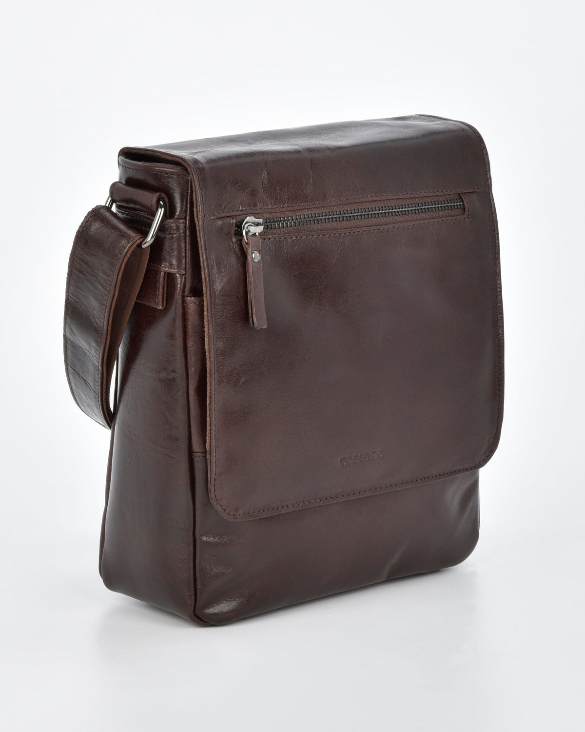 Kooyong JR. RIFD Leather Satchel - Chocolate