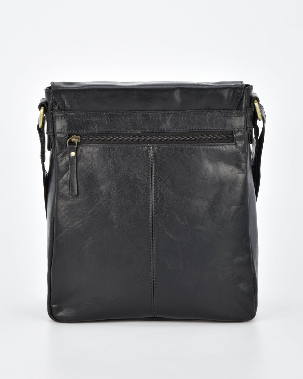 Kooyong RFID Leather Satchel (Large) - Black