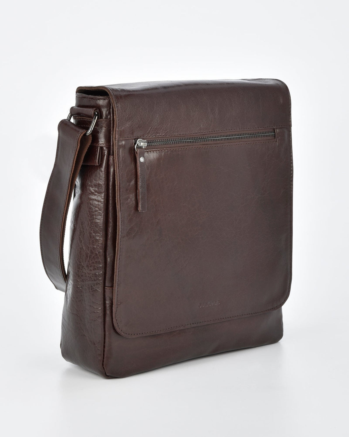 Kooyong RFID Leather Satchel (Large) - Chocolate