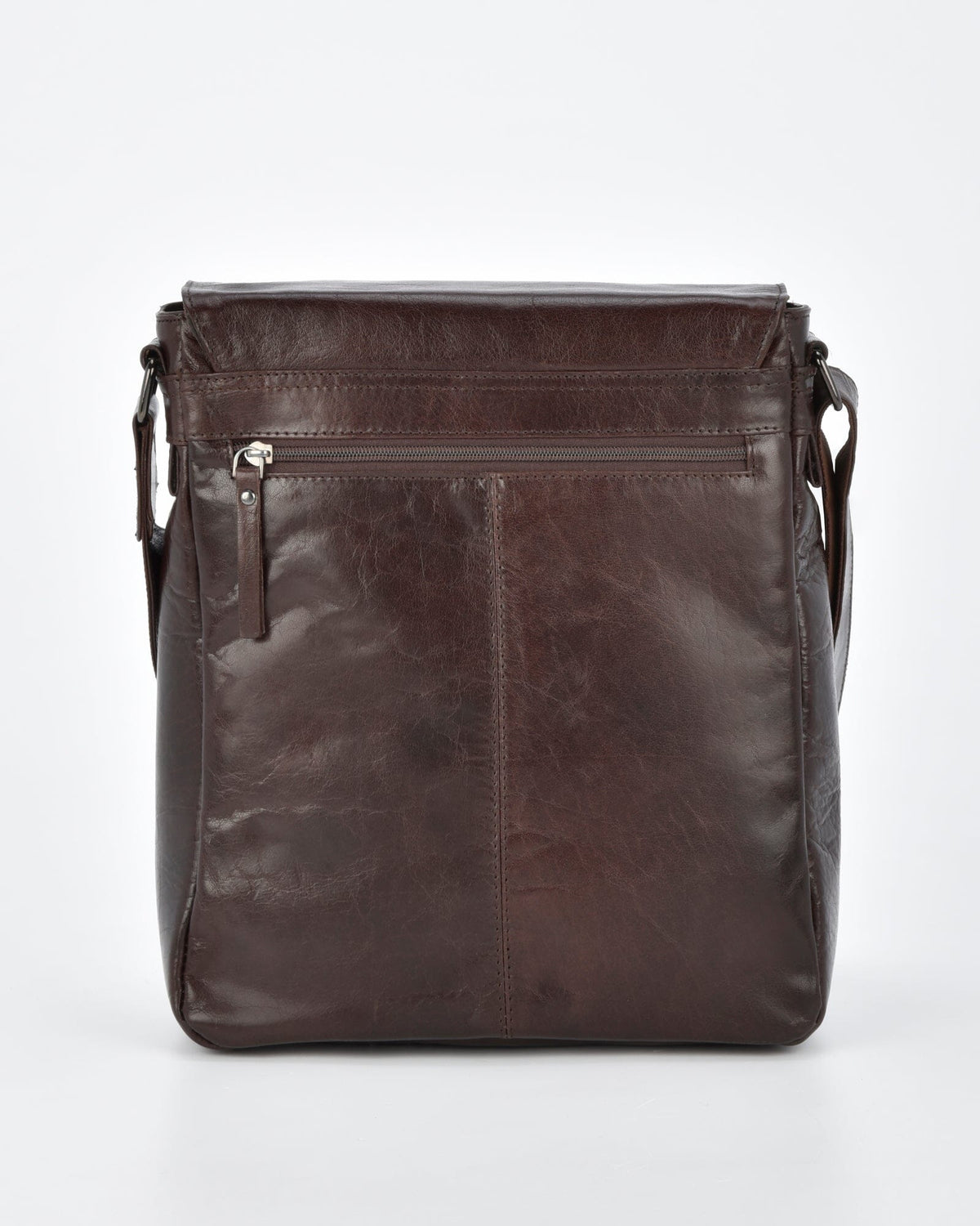 Kooyong RFID Leather Satchel (Large) - Chocolate