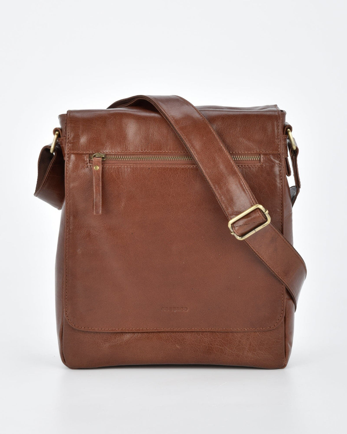 Kooyong RFID Leather Satchel (Large) - Cognac