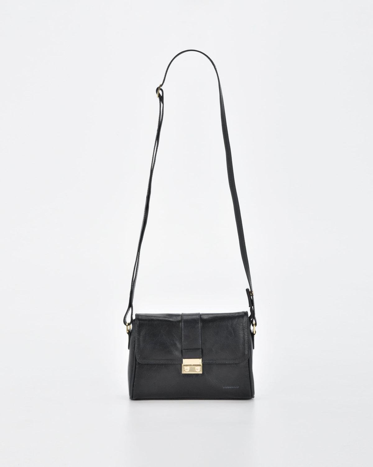 Kotara Classic Leather Crossbody Bag - Black