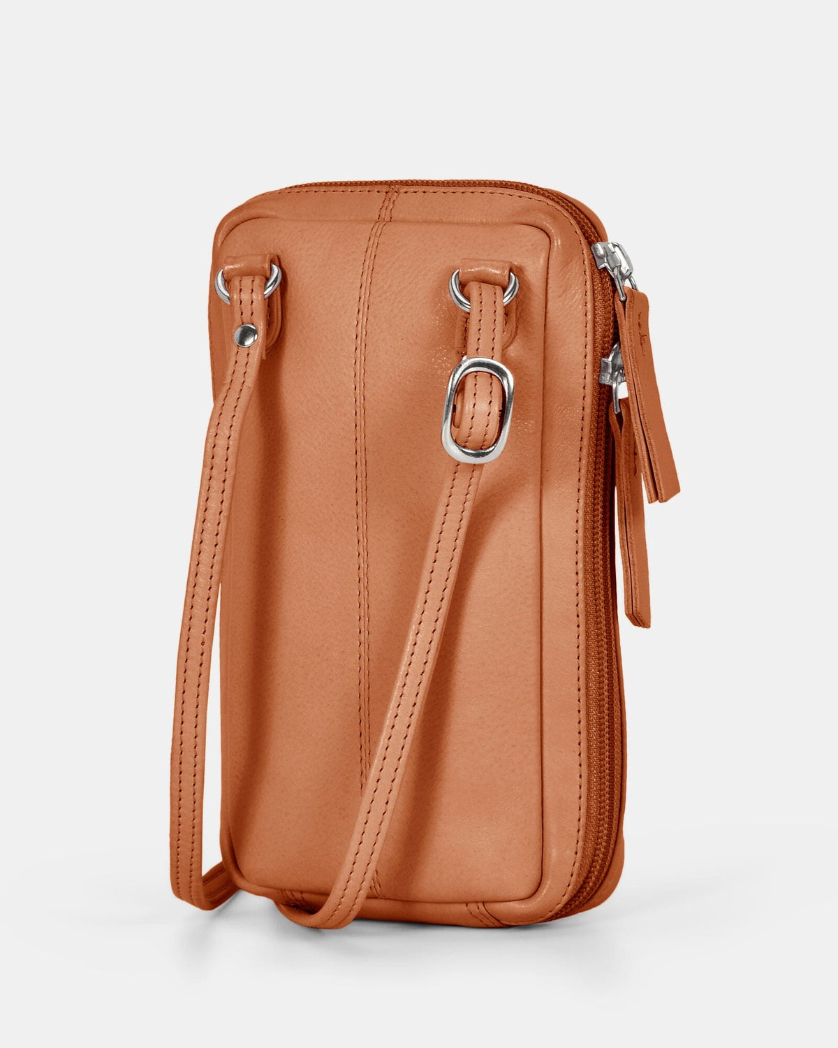 Kyra Leather Compact Carryall Bag - Tan