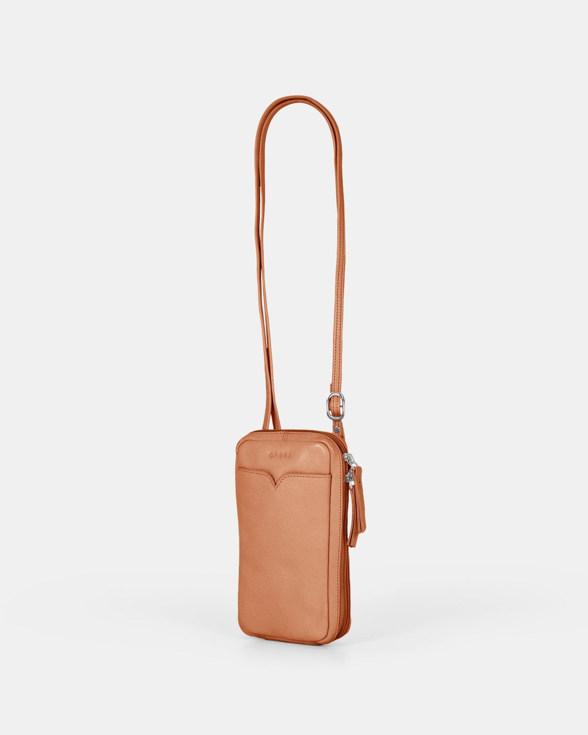 Kyra Leather Compact Carryall Bag - Tan