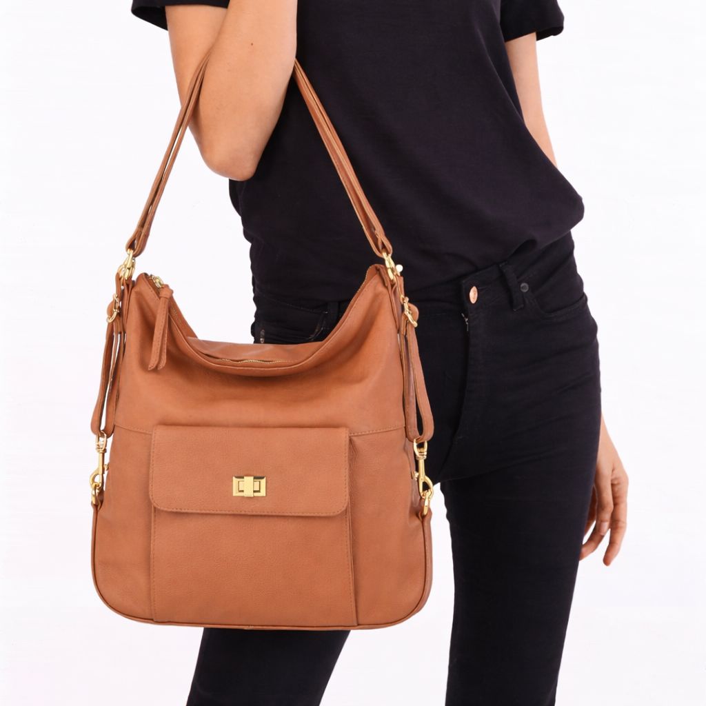 Lacey Leather 2-in-1 Convertible Handbag Backpack