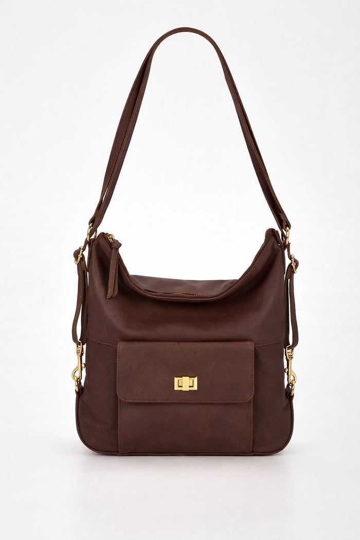 Lacey Leather 2-in-1 Convertible Handbag Backpack