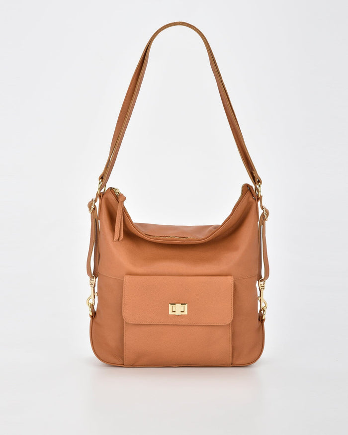 Lacey Leather 2-in-1 Convertible Handbag Backpack