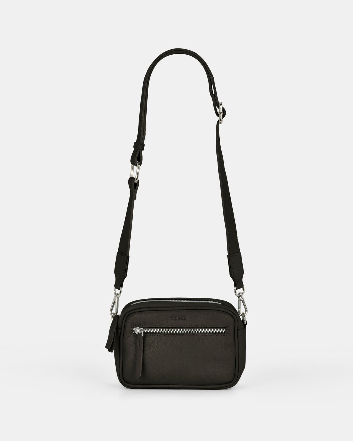 Lara Leather Crossbody Bag - Black