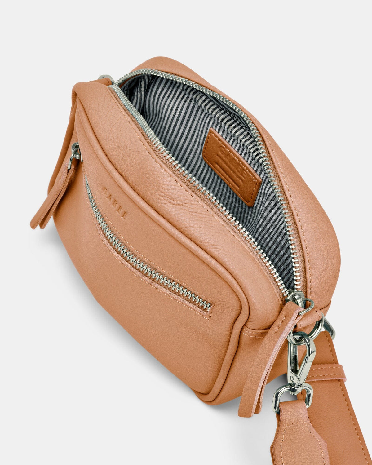 Lara Leather Crossbody Bag - Camel