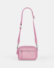 Lara Leather Crossbody Bag - Pink