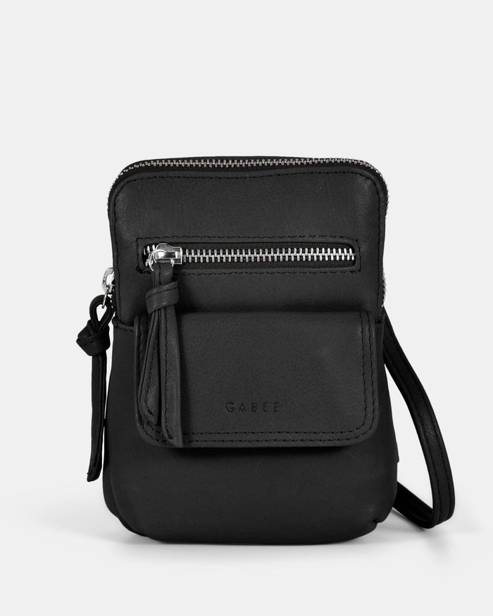 Lauren Leather Mini Crossbody - Black
