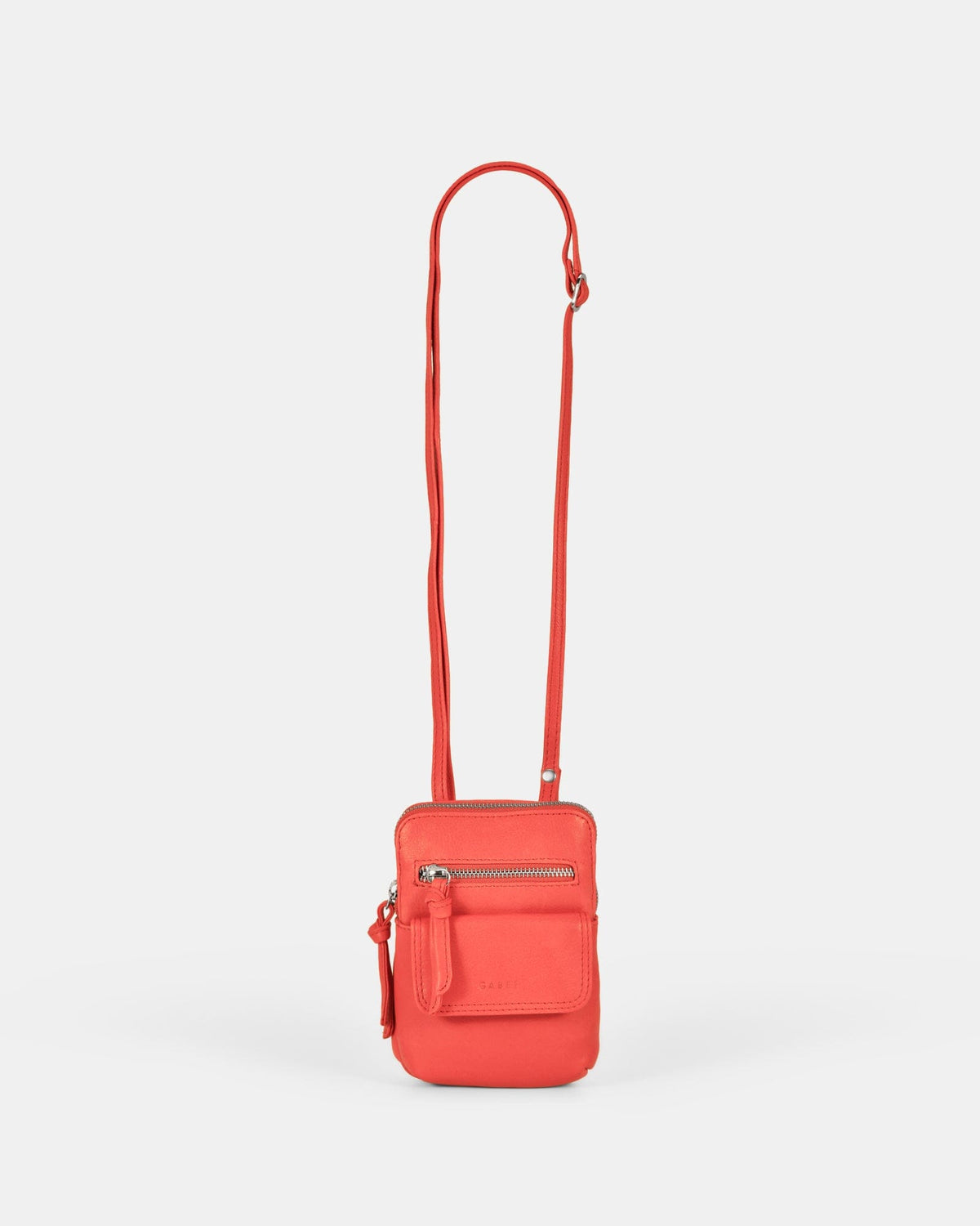 Lauren Leather Mini Crossbody - Coral