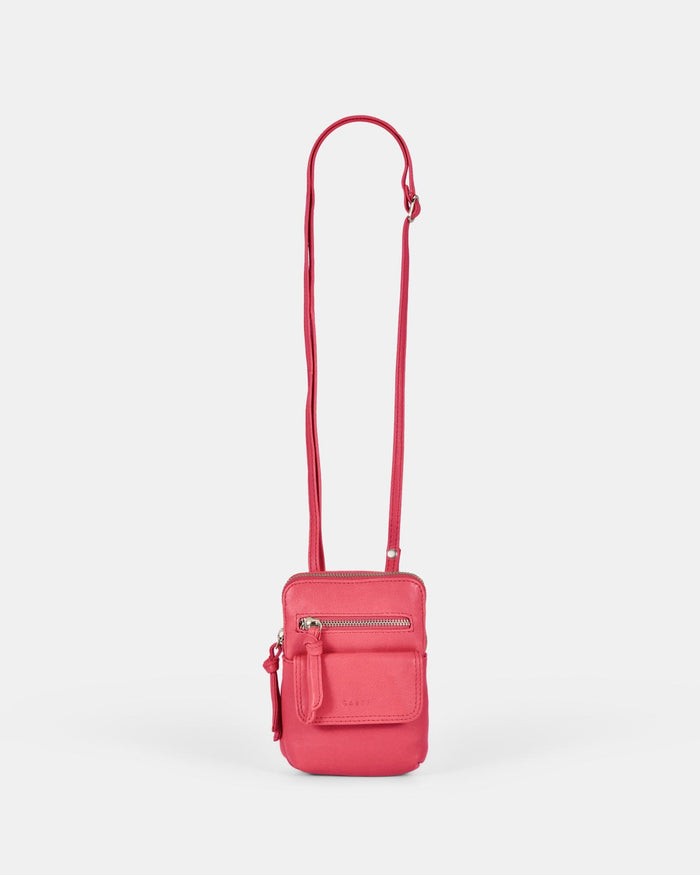 Lauren Leather Mini Crossbody - Fuchsia