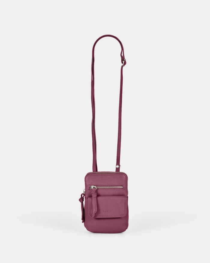 Lauren Leather Mini Crossbody - Mulberry