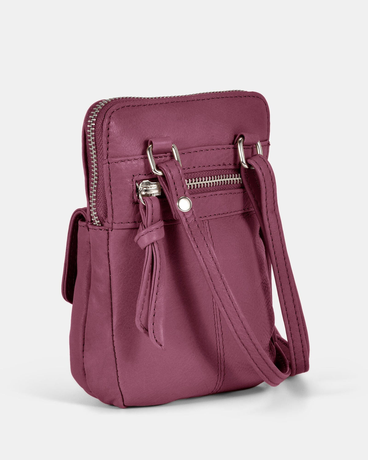 Lauren Leather Mini Crossbody - Mulberry