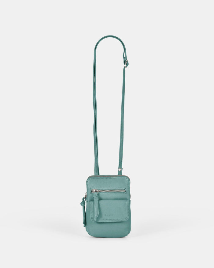Lauren Leather Mini Crossbody - Ocean