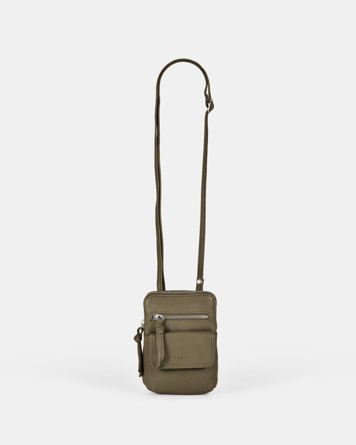 Lauren Leather Mini Crossbody - Olive