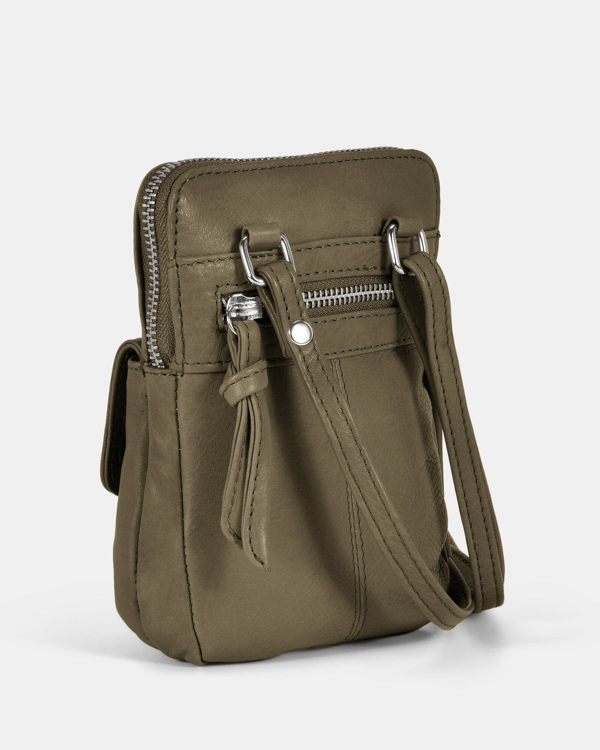 Lauren Leather Mini Crossbody - Olive