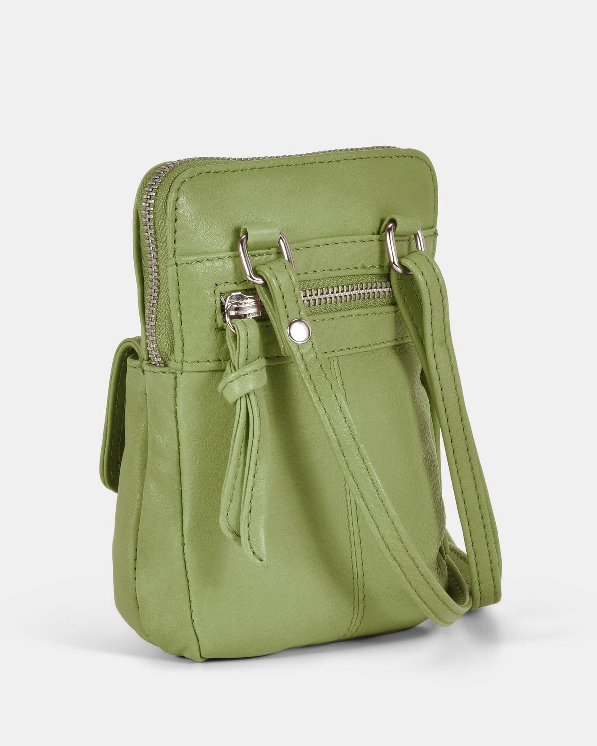 Lauren Leather Mini Crossbody - Pear