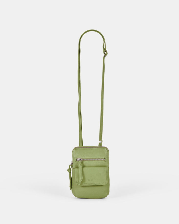 Lauren Leather Mini Crossbody - Pear
