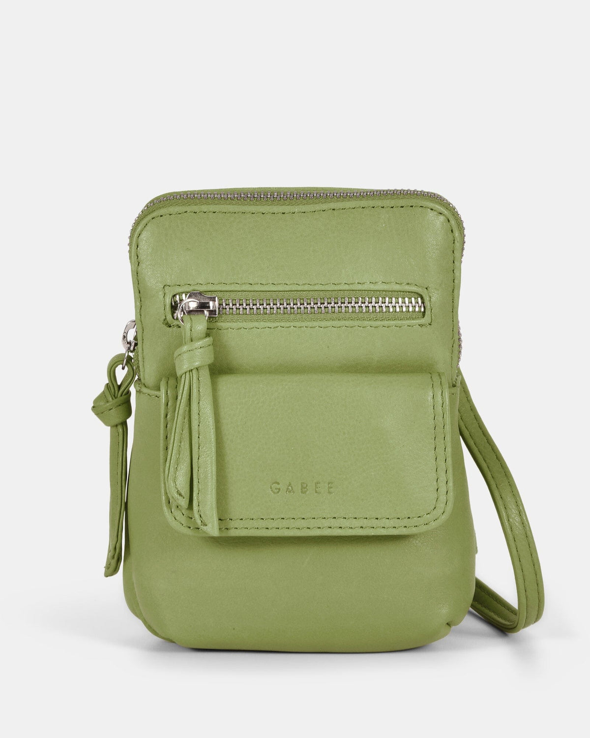 Lauren Leather Mini Crossbody - Pear