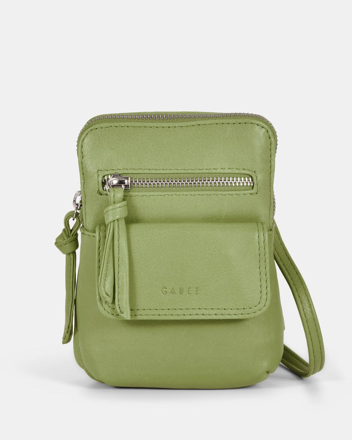 Lauren Leather Mini Crossbody - Pear