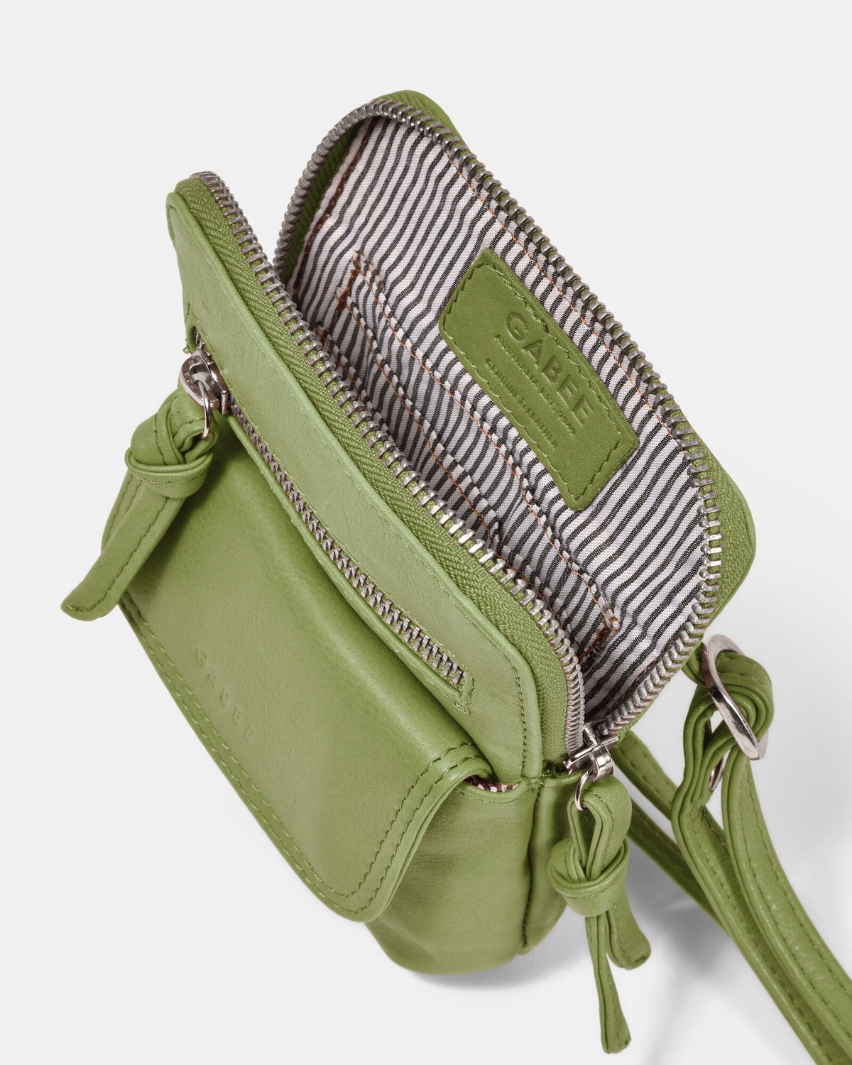 Lauren Leather Mini Crossbody - Pear