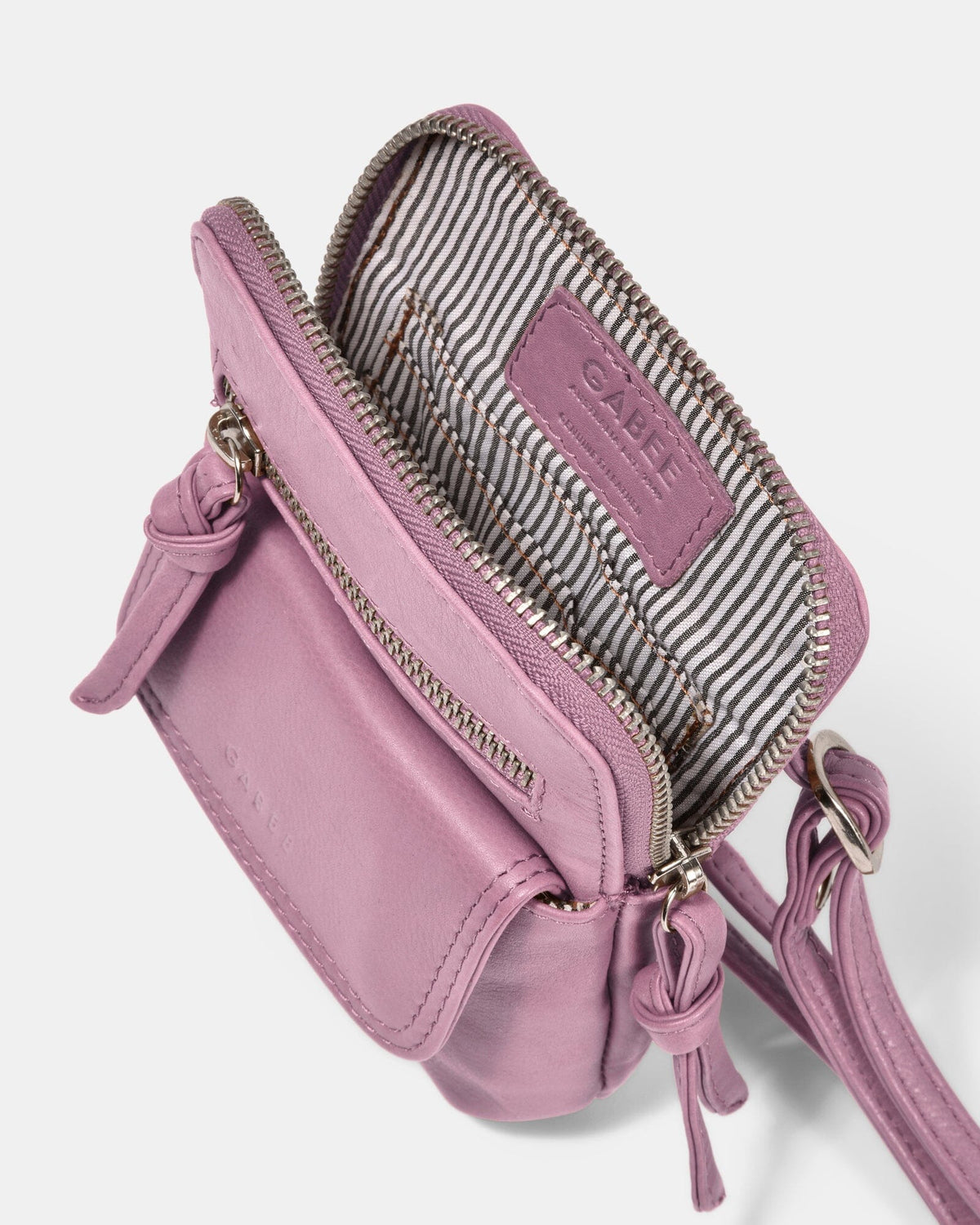 Lauren Leather Mini Crossbody - Pink