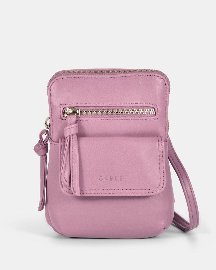Lauren Leather Mini Crossbody - Pink