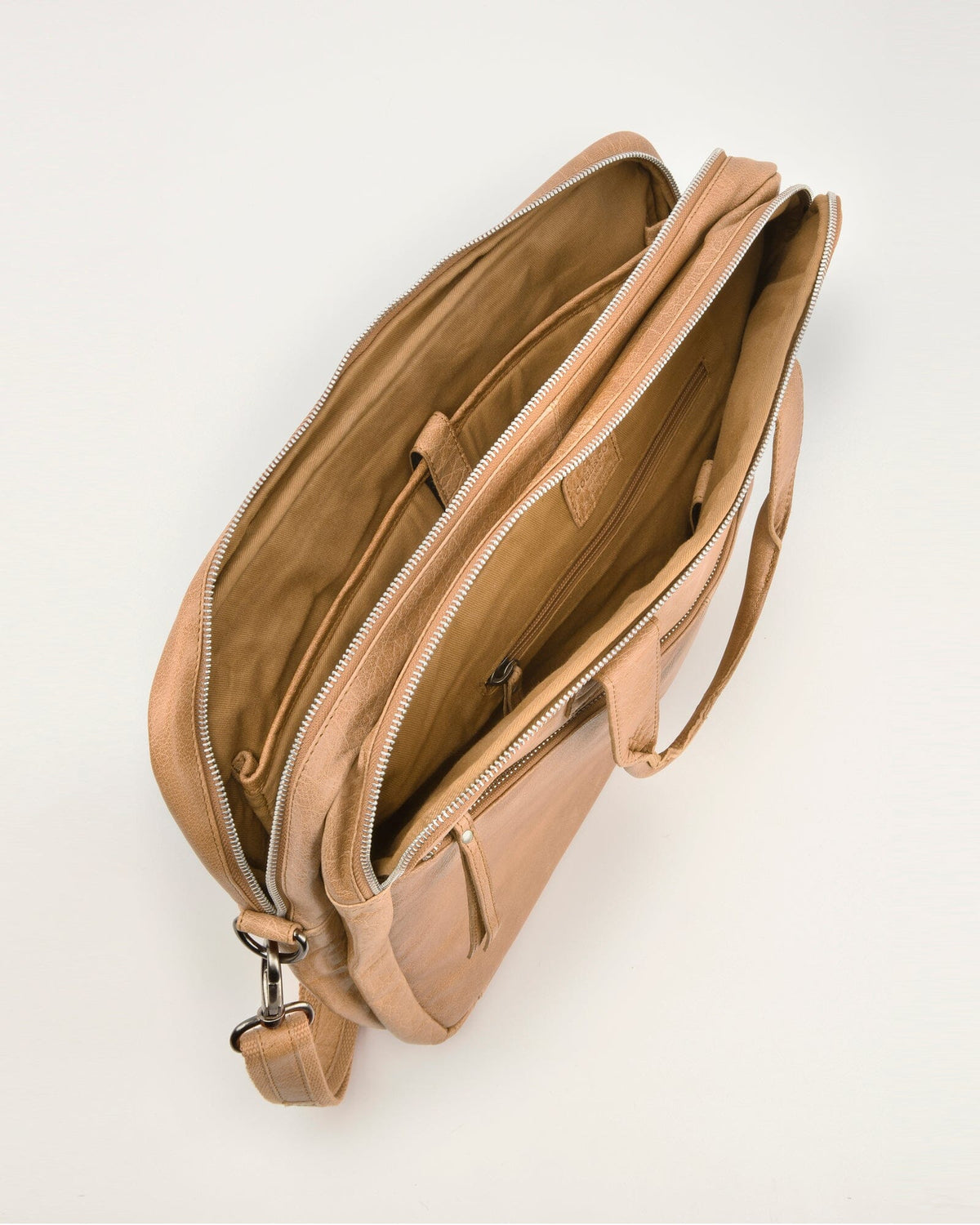 Lawson Soft Leather Briefcase - Camel
