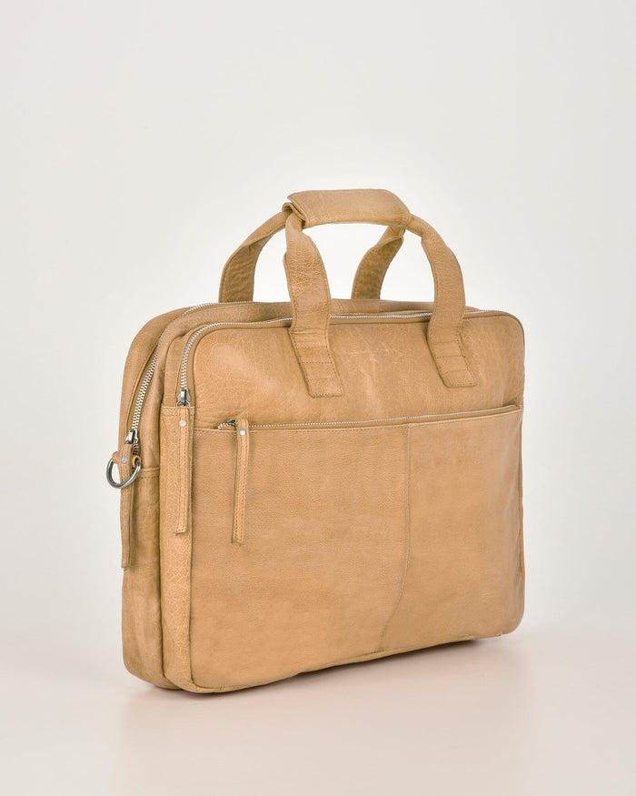 Lawson Soft Leather Briefcase - Camel