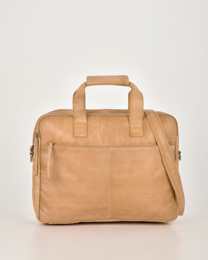 Lawson Soft Leather Briefcase - Camel