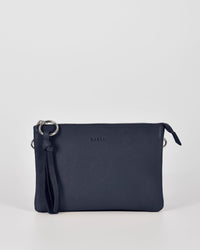 Lily Double Zip Compartment Soft Leather Crossbody Bag