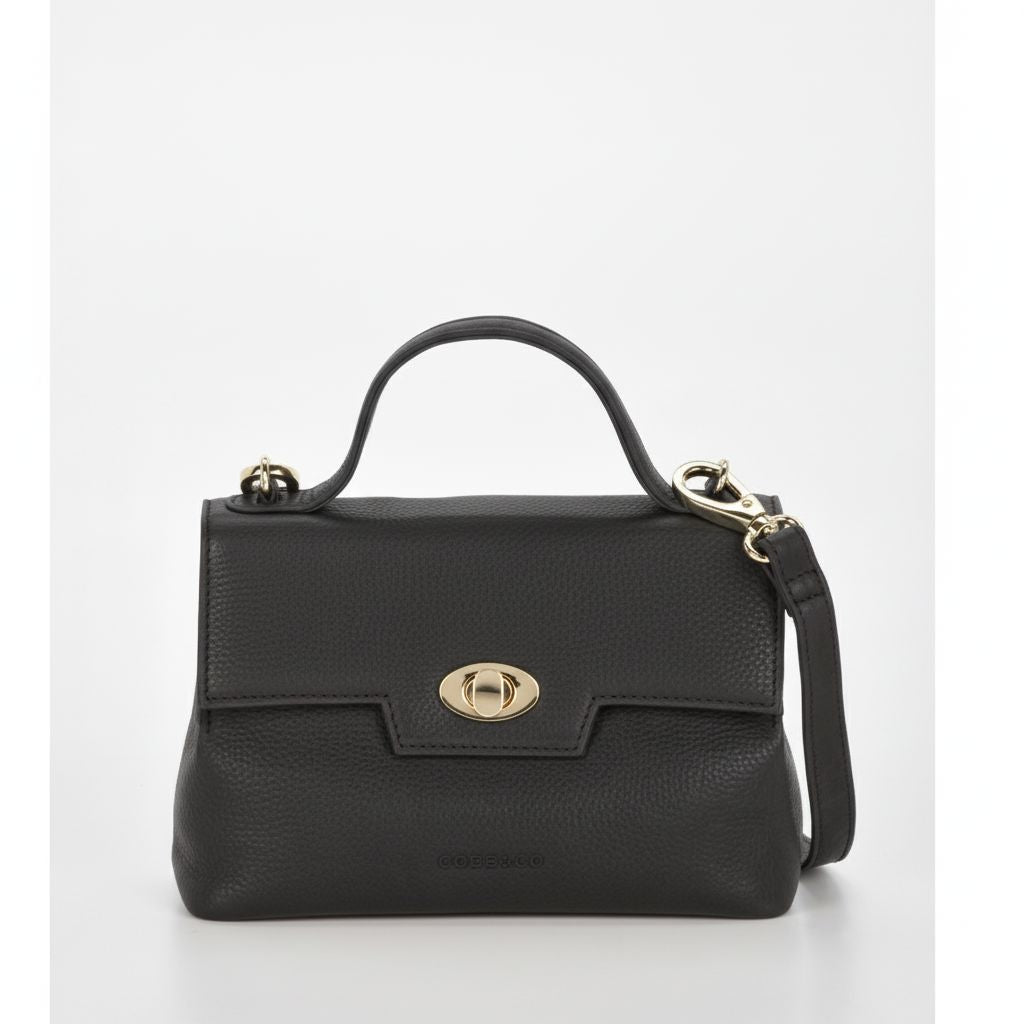 Lindfield Washed Leather Crossbody Bag - Black
