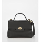 Lindfield Washed Leather Crossbody Bag - Black